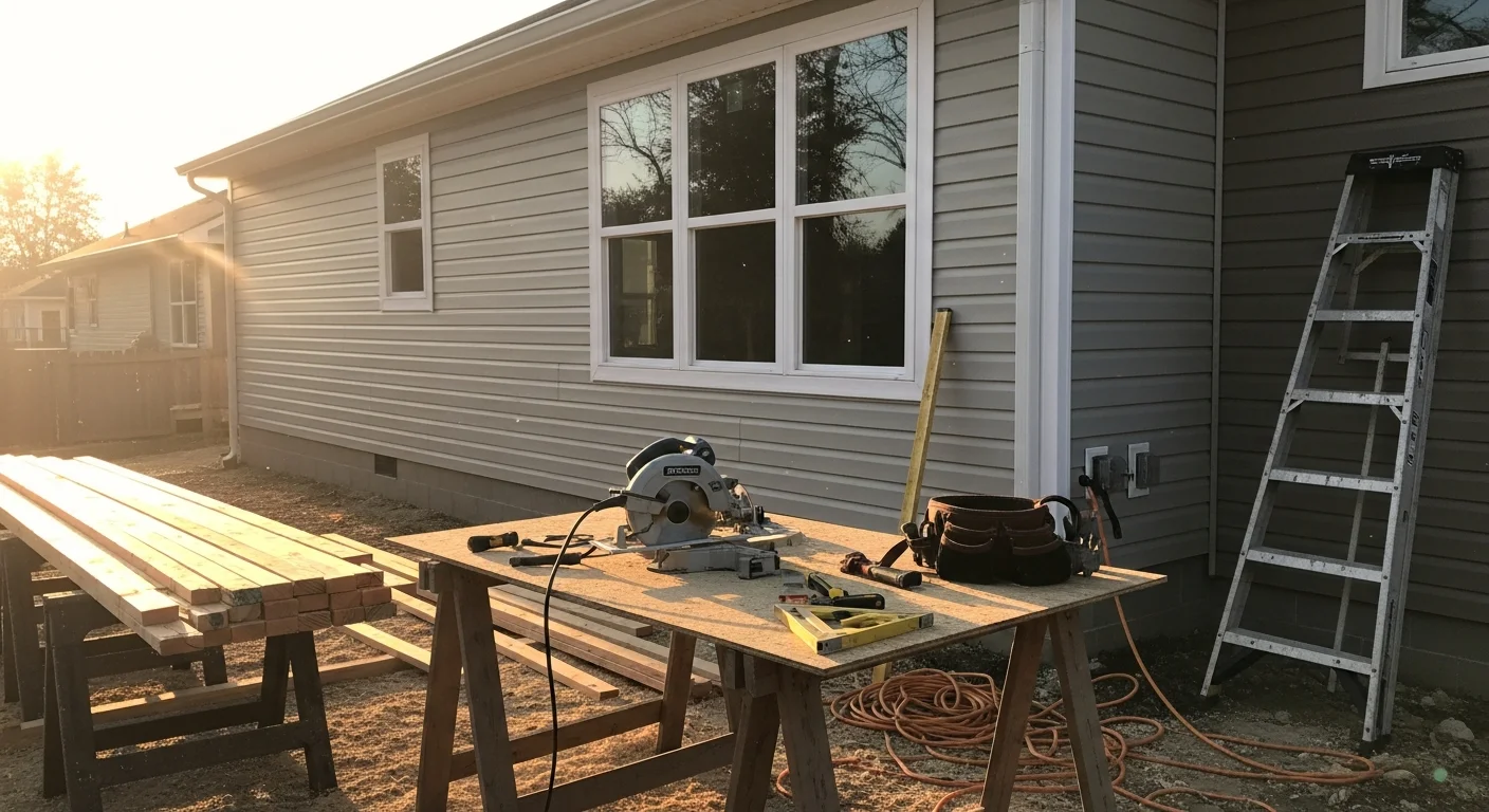 General contractor team working on residential construction project