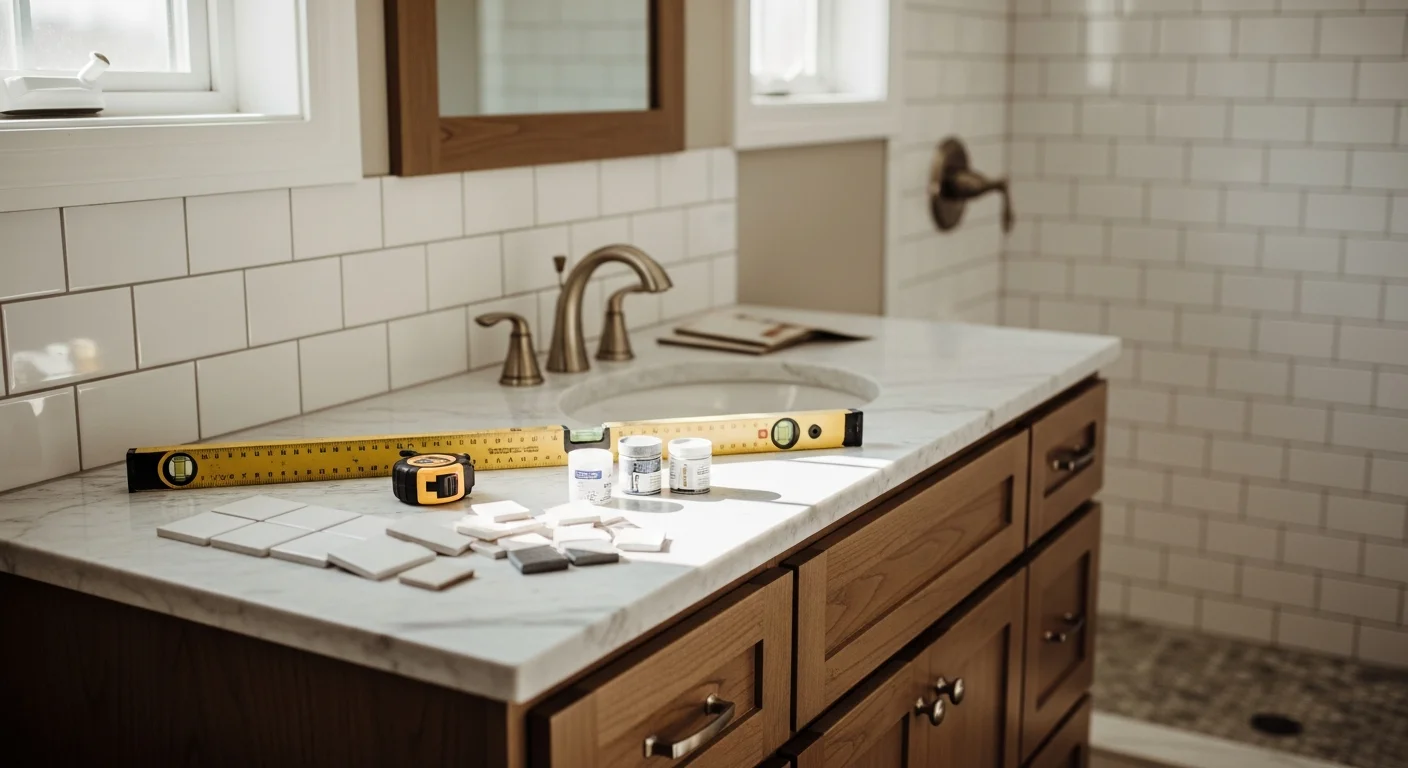 Modern kitchen remodel with custom cabinets and countertops