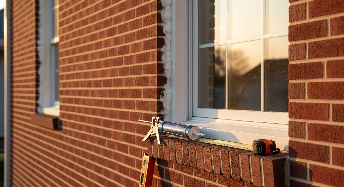 A newly installed double-hung window on the exterior of a residential home in the Miami Valley, Dayton Ohio area, with clean frame edges, tight weatherseal, and no visible gaps at the sill or jamb. The surrounding siding is intact and the window glass is clear with no fogging or condensation between panes.